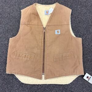 Vintage 90s/80s Carhartt Sherpa Lined Vest Sized Large